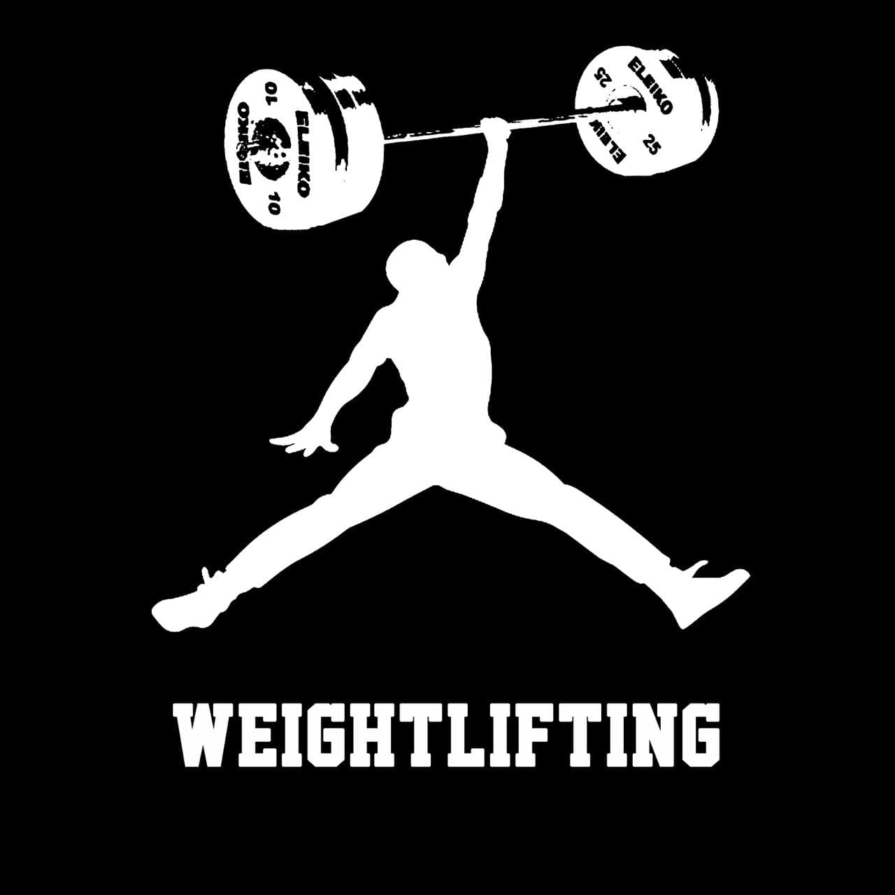 Silueta de levantador de Barba WeightLifting